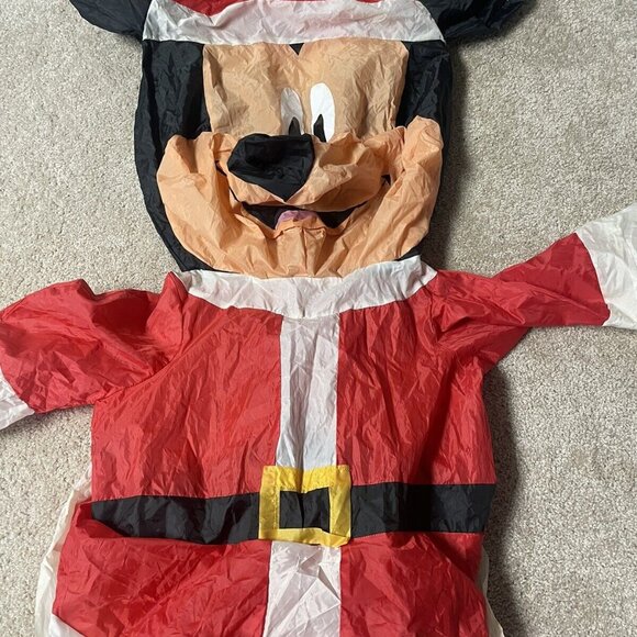 DISNEY MICKEY MOUSE SANTA GEMMY CHRISTMAS AIRBLOWN INFLATABLE LED *Broken Fan* - Picture 3 of 6